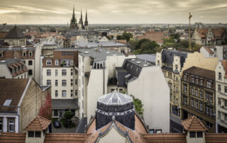 Der Blick auf Halle. Foto: Wolf-Dietrich Reif | @buecherkönig | @dasisthalle