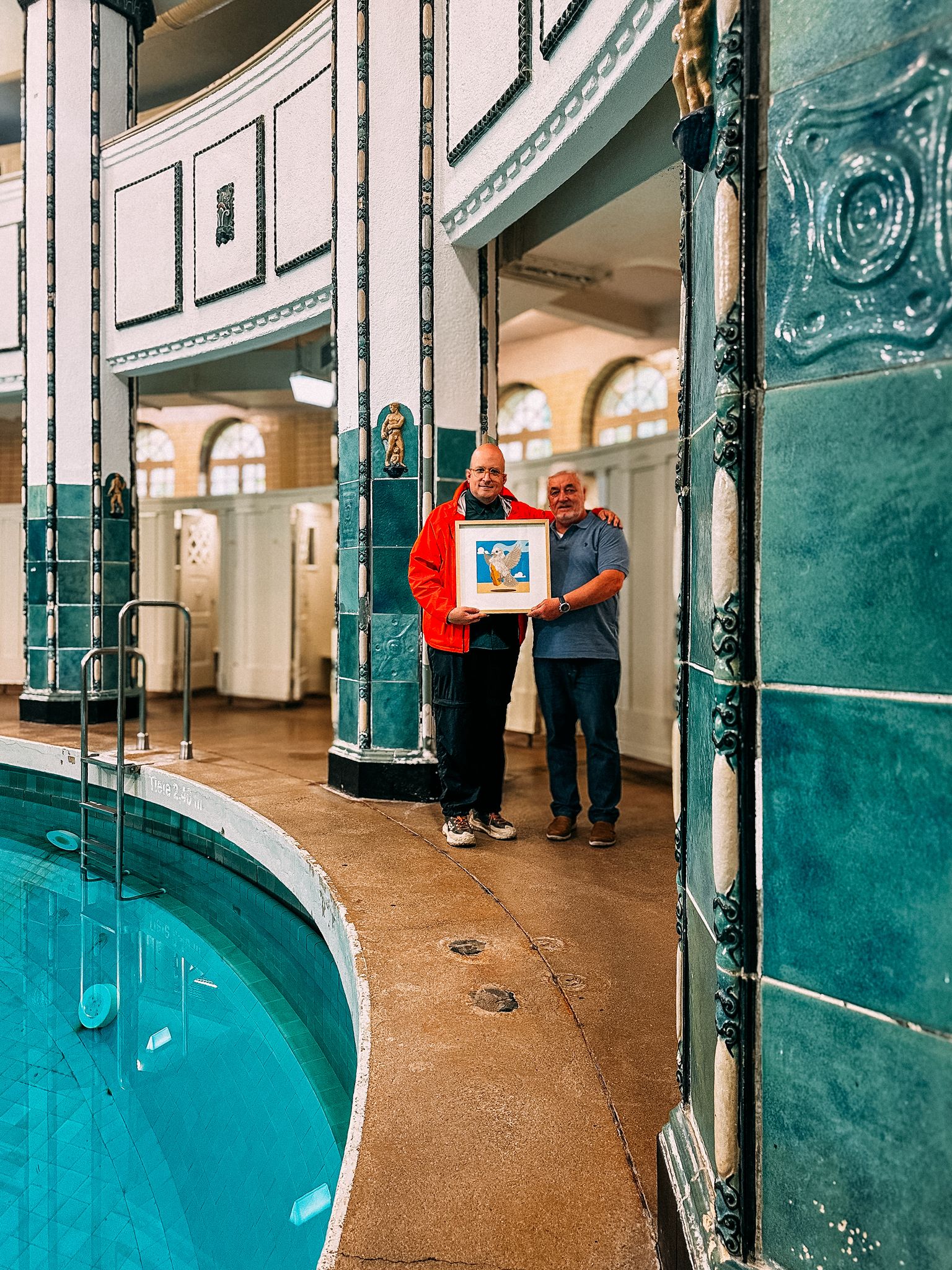 Camillo Richter und Peter Felicetti im Stadtbad.